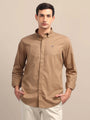 Brown Shirt With Premium Cotton Lycra