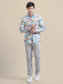 Casual Trousers Solid Cotton Lycra Smart Fit