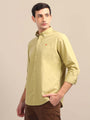 Pale Yellow Shirt With Premium Cotton Lycra