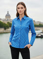 Premium Rayon Shirt With Blue Block Print