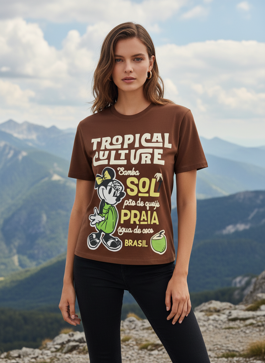 Women's Brown Oversized T-Shirt