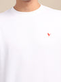 Amswan Men'S White Solid Sweatshirt