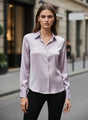 Lilac Regular Fit Summer Satin Shirt
