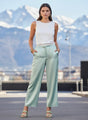 Women's European Satin Loose Fit Trouser