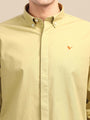 Pale Yellow Shirt With Premium Cotton Lycra