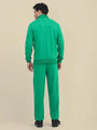 Amswan Men'S Green Cord Set: Half Zipper Sweatshirt & Sweatpants For Ultimate Comfort And Style