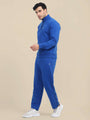 Amswan Men'S Blue Cord Set: Half Zipper Sweatshirt & Sweatpants For Ultimate Comfort And Style