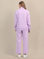 Amswan Premium Cotton Women'S Lilac Zip-Up Sweatshirt