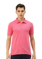Premium Pink Cotton Striped Half Sleeve Polo