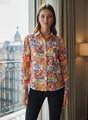 Luxury Muslin Digital Print Puff Sleeve Shirt