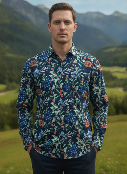Amswan Men'S Premium Rayon Shirt With Print
