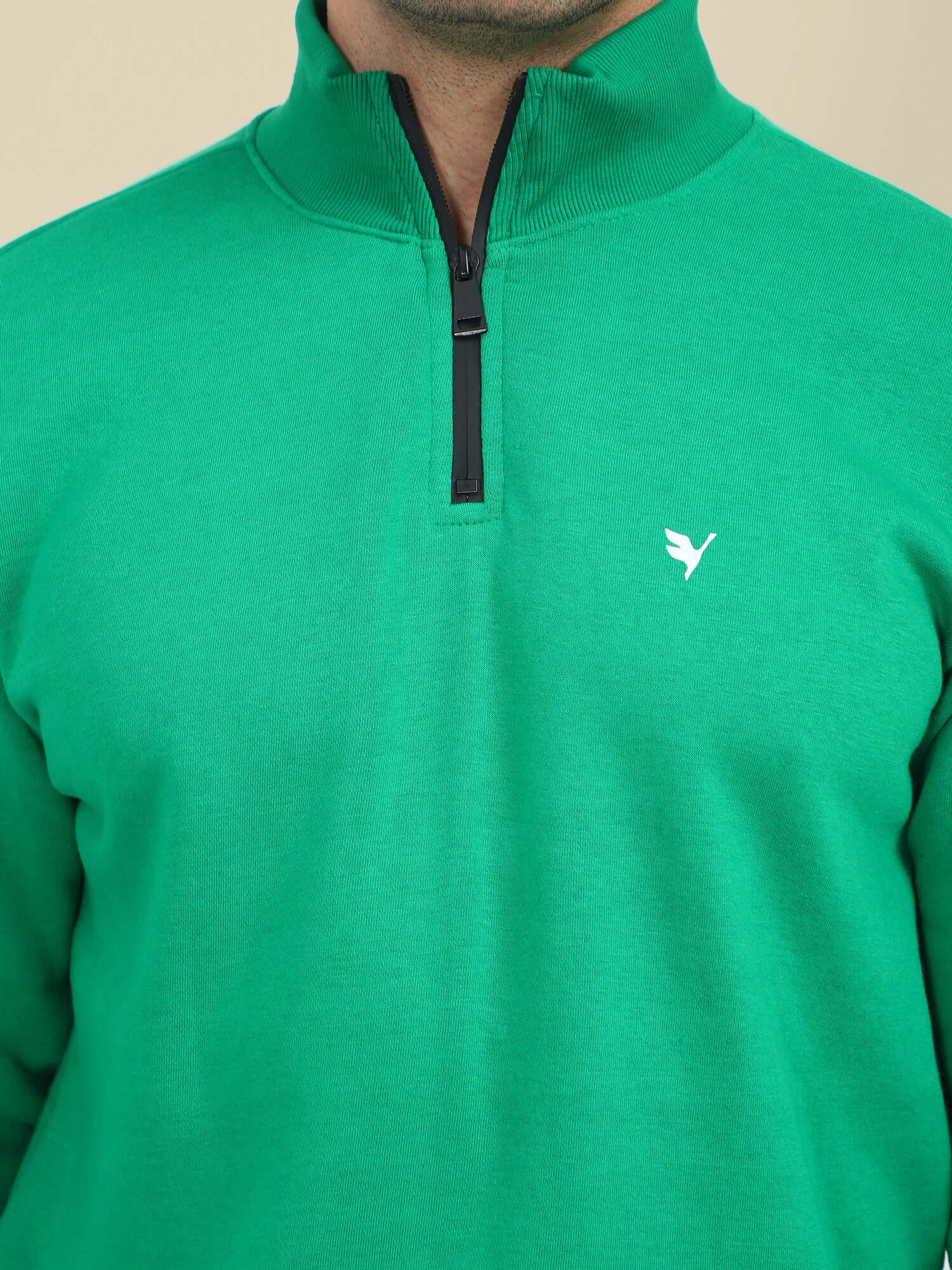Amswan Men'S Green Cord Set: Half Zipper Sweatshirt & Sweatpants For Ultimate Comfort And Style