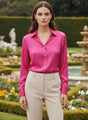 Ruby Pink Regular Fit Summer Satin Shirt