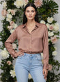 Brown Sugar Regular Fit Summer Satin Shirt