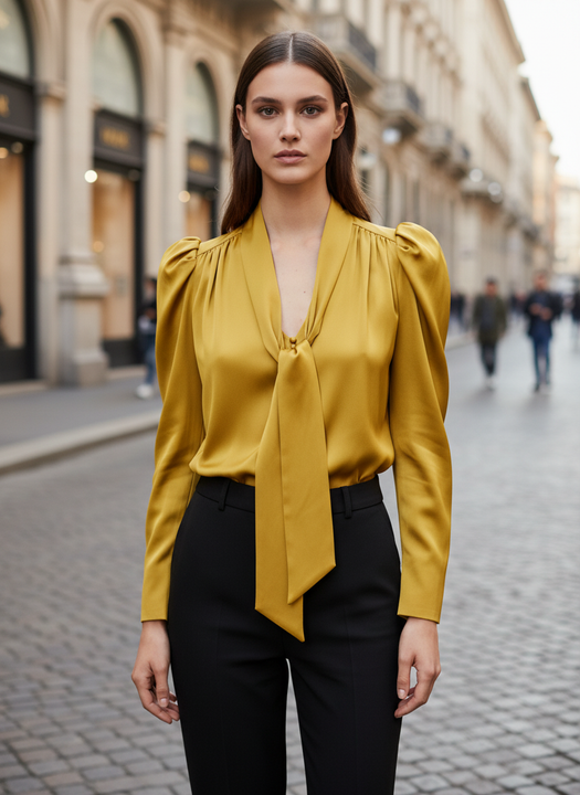 Women's Elegant Long Sleeve Formal Top