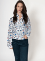 Women'S Premium White Printed Rayon Shirt