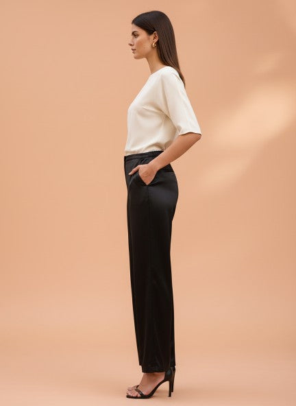 European Satin Loose Fit Trouser