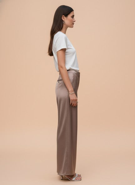 European Satin Loose Fit Trouser