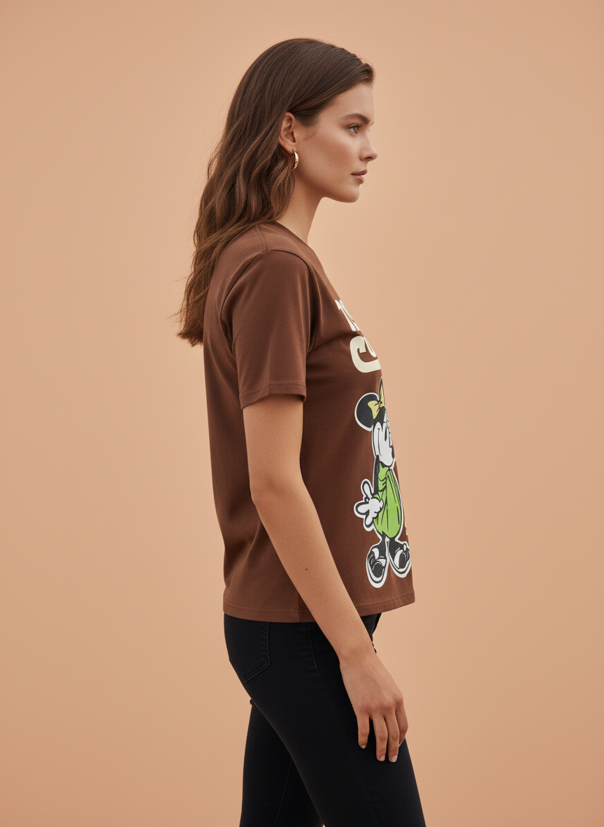 Women's Brown Oversized T-Shirt