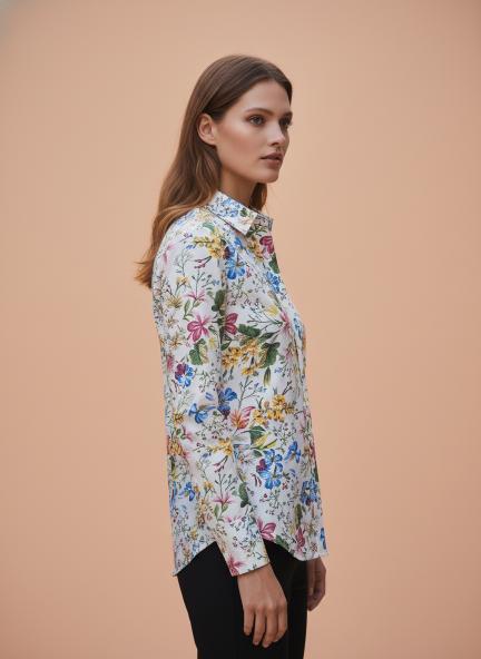 Premium Micro Digital Print Puff Sleeve Shirt