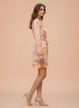 Premium American Crepe Digital Print  Midi Dress With Slash Pocket