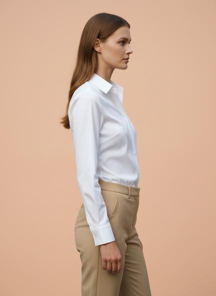 Off White Regular Fit Summer Satin Shirt