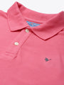 Premium Pink Cotton Striped Half Sleeve Polo