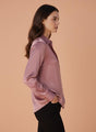 Rose Pink Regular Fit Summer Satin Shirt