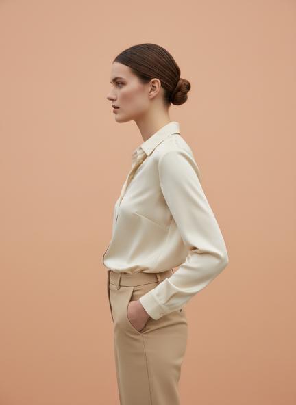 Buff Regular Fit Summer Satin Shirt