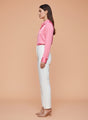 Banana Crepe White Skin Fit With Multi Pleated Trouser