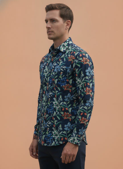 Amswan Men'S Premium Rayon Shirt With Print