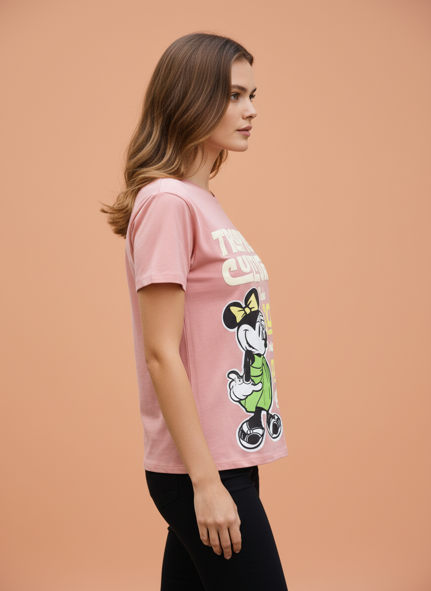 Women's Pink Oversized T-Shirt