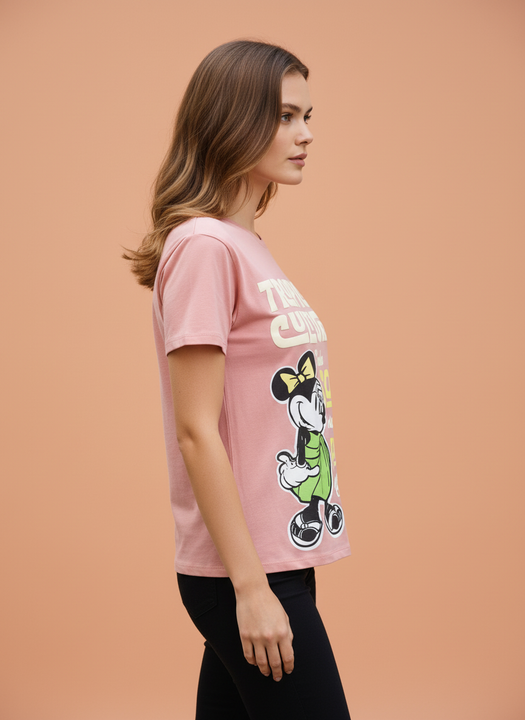 Women's Pink Oversized T-Shirt