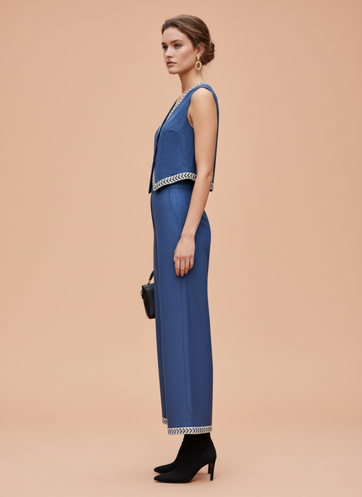 Elegant Blue Co-Ord Set for Women – Chic & Contemporary