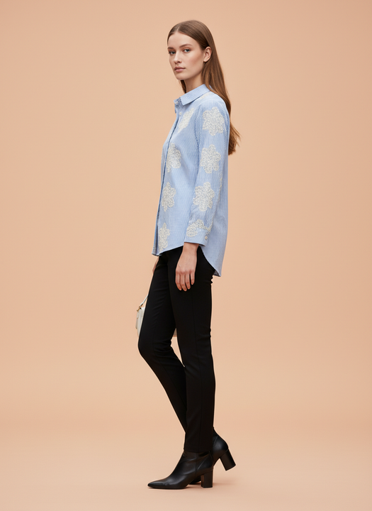 Embroidered Stripe Women’s Shirt
