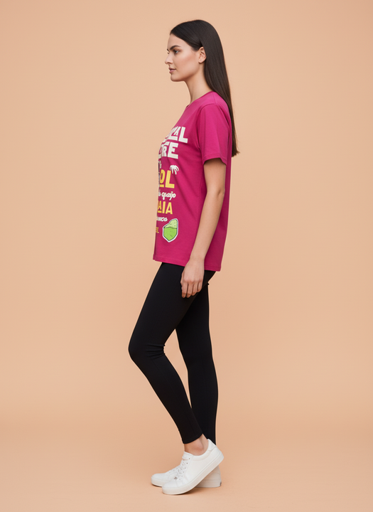 Magenta Tropical Minnie Mouse Oversized T-Shirt