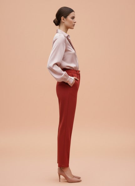 Banana Crepe Burnt Umber C Pant