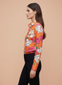 Cambric Digital Print Puff Sleeve Shirt