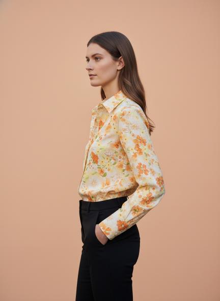 Premium American Crepe Digital Print Puff Sleeve Shirt
