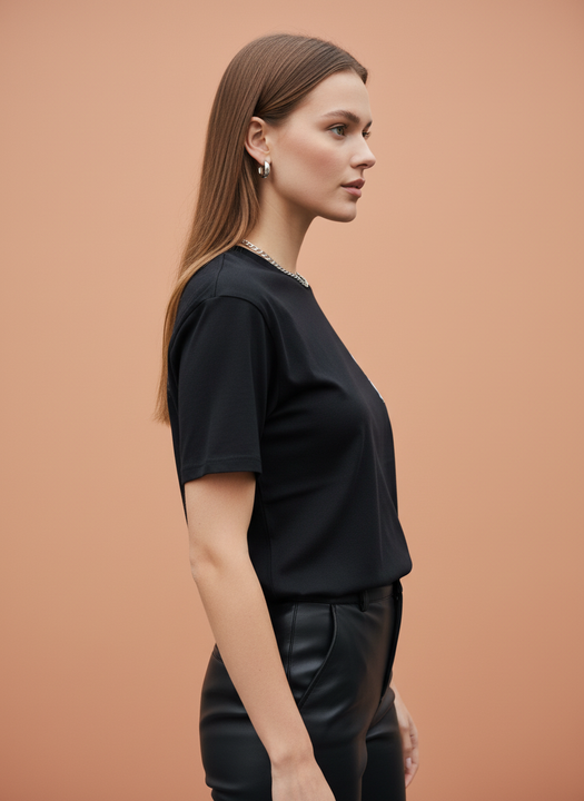 Women's Black Oversized T-Shirt