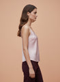 European Satin V-Neck Sleeveless Top