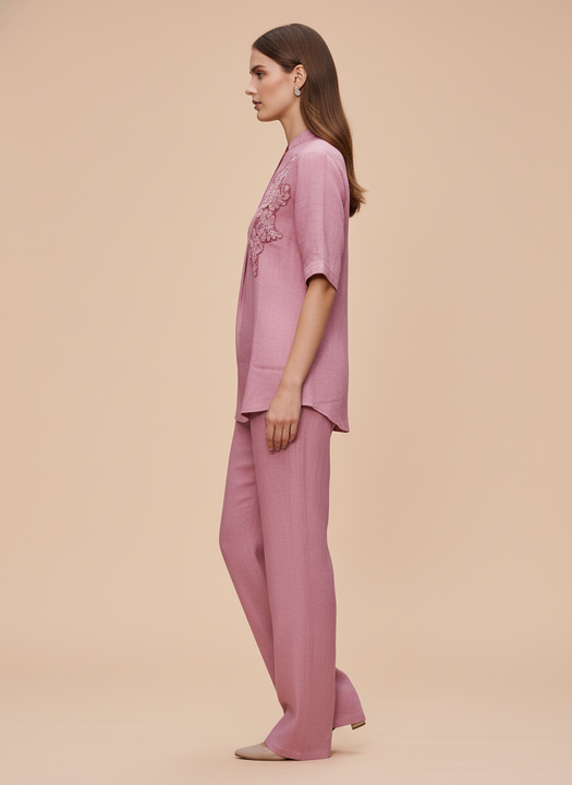 Elegant Pink Embroidered Co-Ord Set for Women