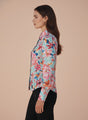 Premium Muslin Multicolour Long Length Curved Hem Digital Print Shirt