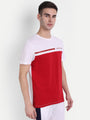 Mens Premium Cotton Colourblock Printed Half Sleeve Crew Neck T-Shirts