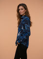 Premium Rayon Shirt With Tropical Blue Print