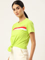 Womens Premium Cotton Lycra Smart Fit Half Sleeve Printed Top