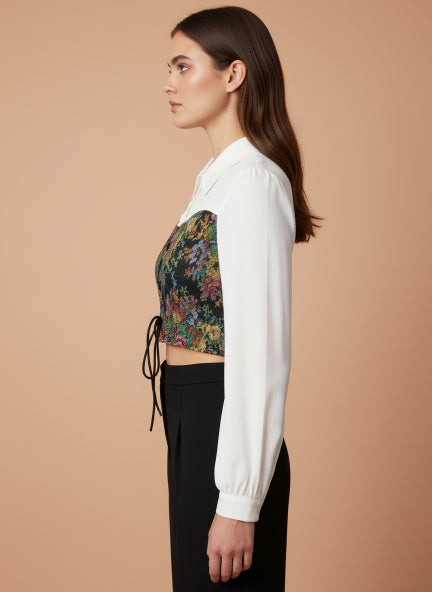 Premium Floral Corset Style Shirt Dress for Women
