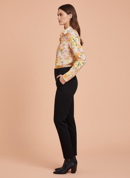 Cambric Digital Print Puff Sleeve Shirt
