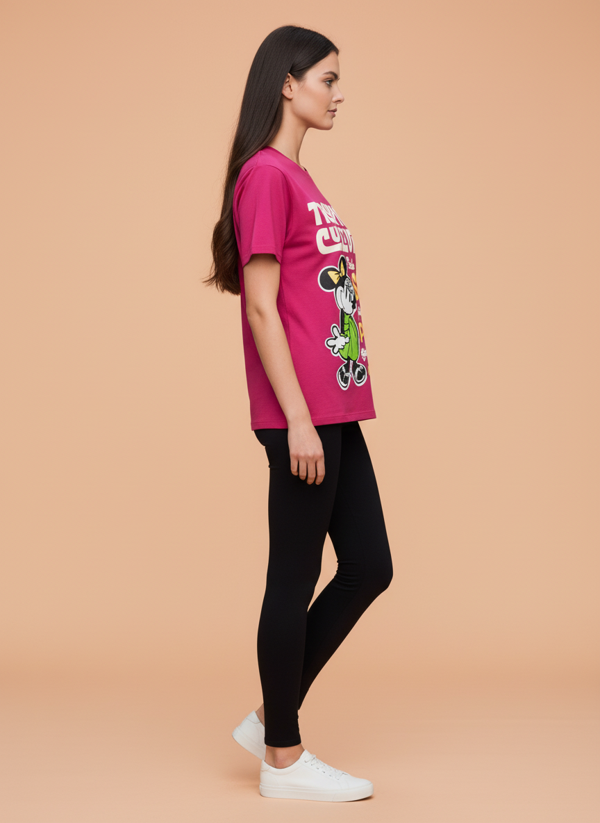 Magenta Tropical Minnie Mouse Oversized T-Shirt