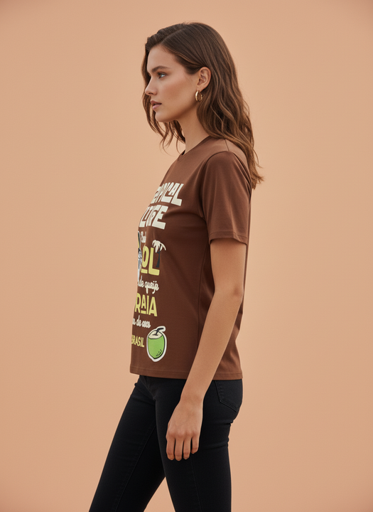 Women's Brown Oversized T-Shirt